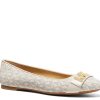 Clearance Michael Michael Kors Jilly Logo Ballet Flat Vanilla