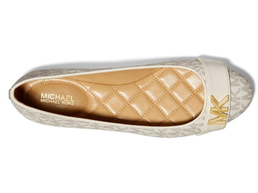 Clearance Michael Michael Kors Jilly Logo Ballet Flat Vanilla