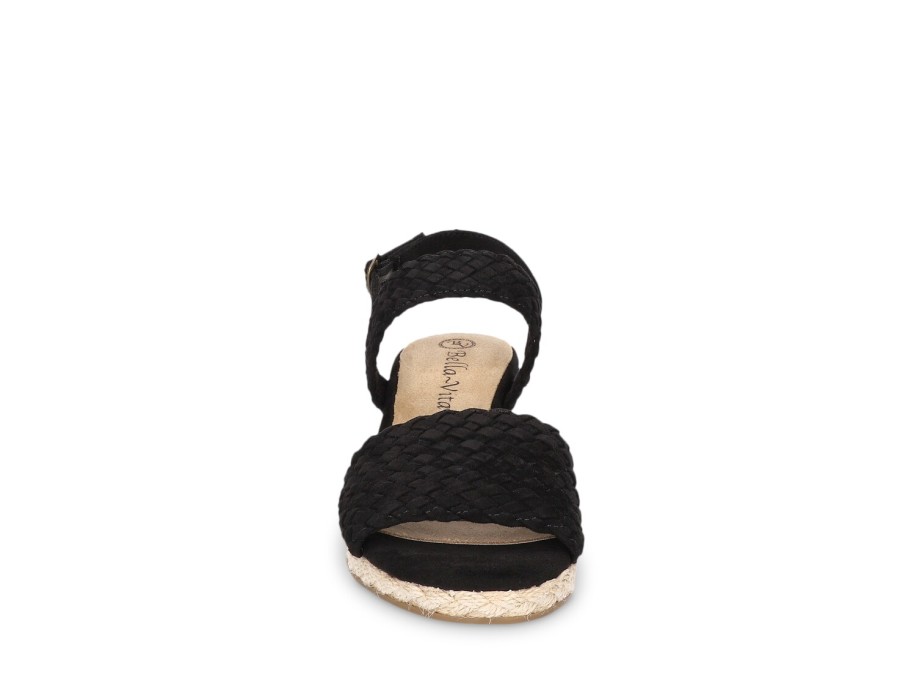 Clearance Bella Vita Mariella Espadrille Wedge Sandal Black