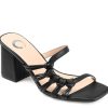 Best Journee Collection Emory Slide Sandal Black