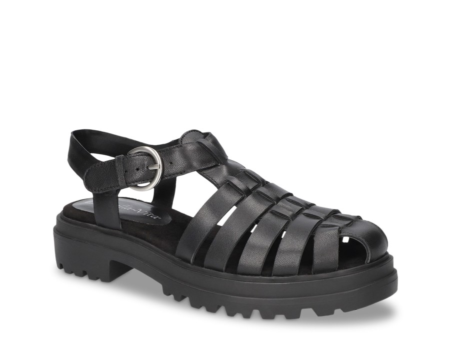 Online Bella Vita Sinclaire Fisherman Sandal Black