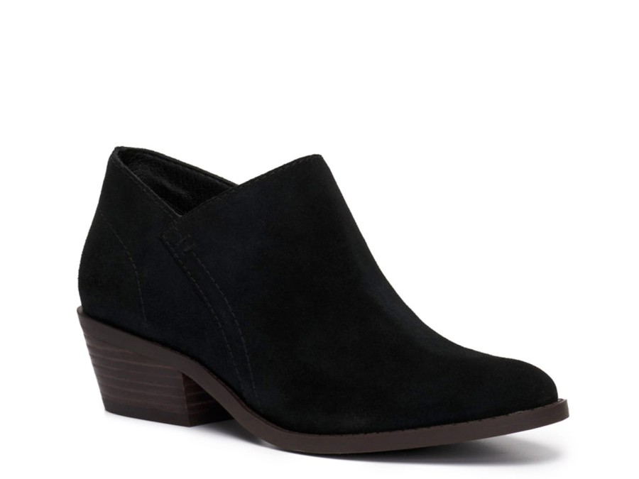 Hot Lucky Brand Fanky Bootie Black Oiled Suede