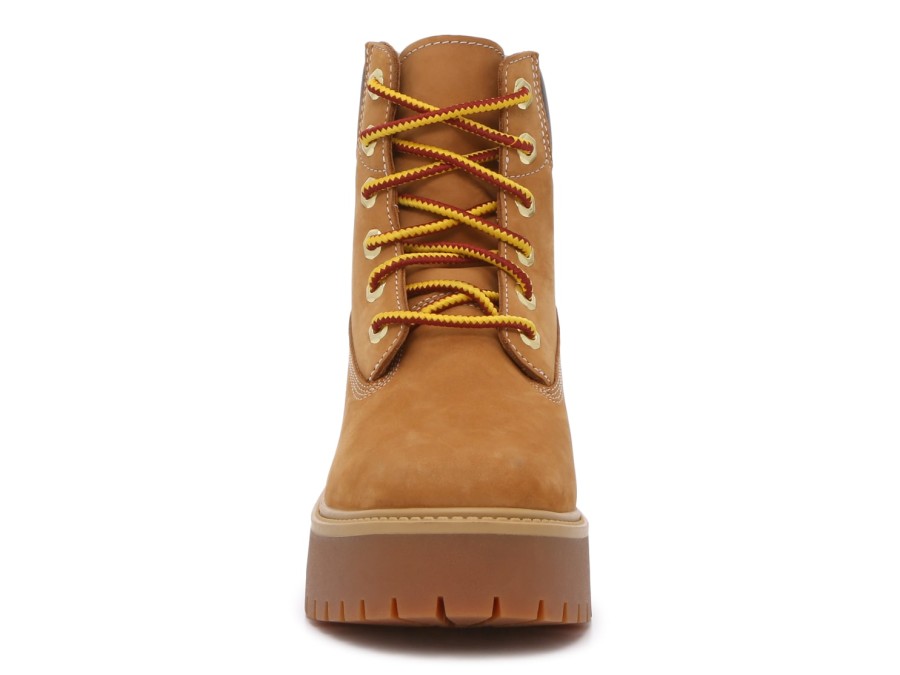 Clearance Timberland Stone Street Combat Boot - Women'S Wheat Beige