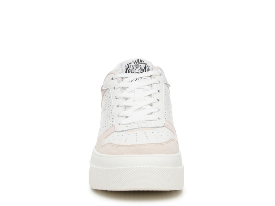 Clearance Le TIGRE Midtown Platform Sneaker - Women'S White/Gold