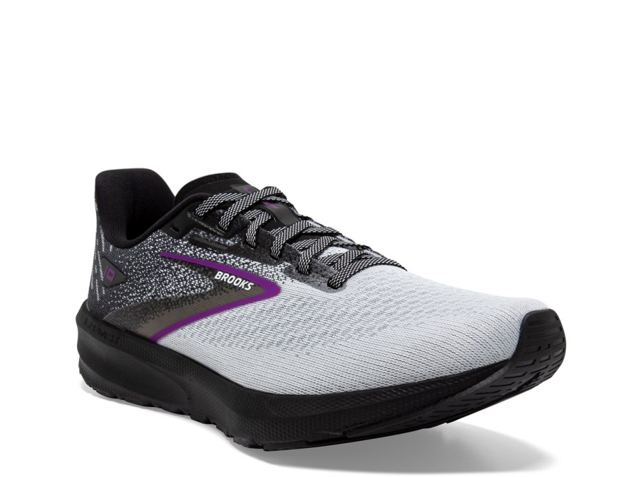 Online Brooks Launch 10 Running Shoe - Women'S Black/Purple/Off White