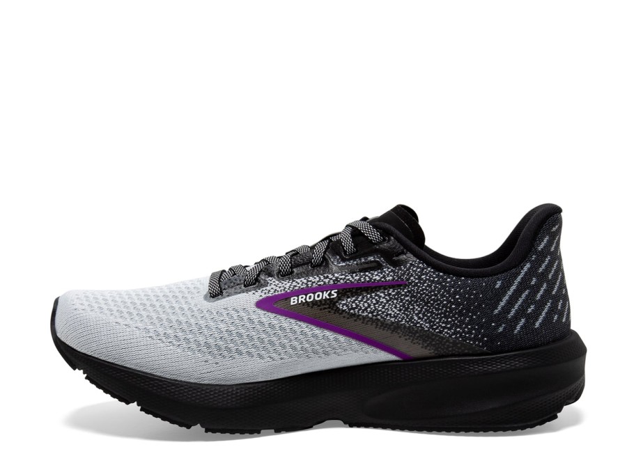 Online Brooks Launch 10 Running Shoe - Women'S Black/Purple/Off White