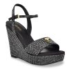 Clearance Guess Hippa Wedge Sandal Black