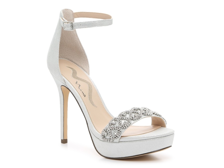 Wholesale Nina Scotty Platform Sandal Silver Metallic