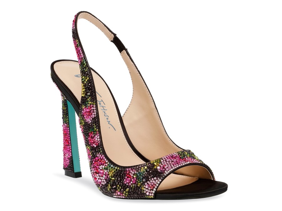 Best Betsey Johnson Mina Pump Black/Pink Floral Print