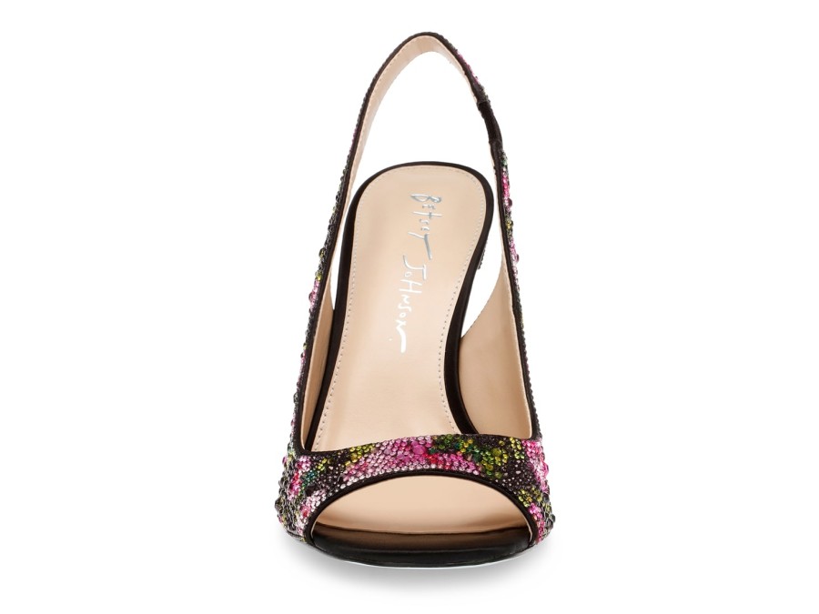 Best Betsey Johnson Mina Pump Black/Pink Floral Print