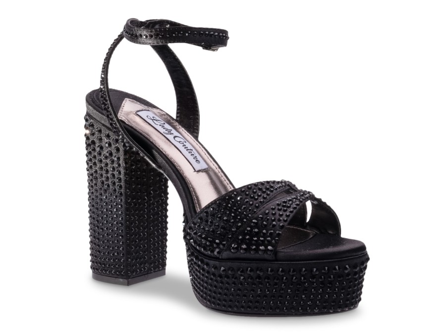 Hot Lady Couture Doll Platform Sandal Black