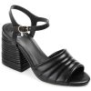 New Journee Collection Charmaine Sandal Black