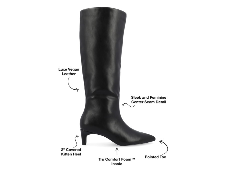 Best Journee Collection Tullip Wide Calf Boot Black