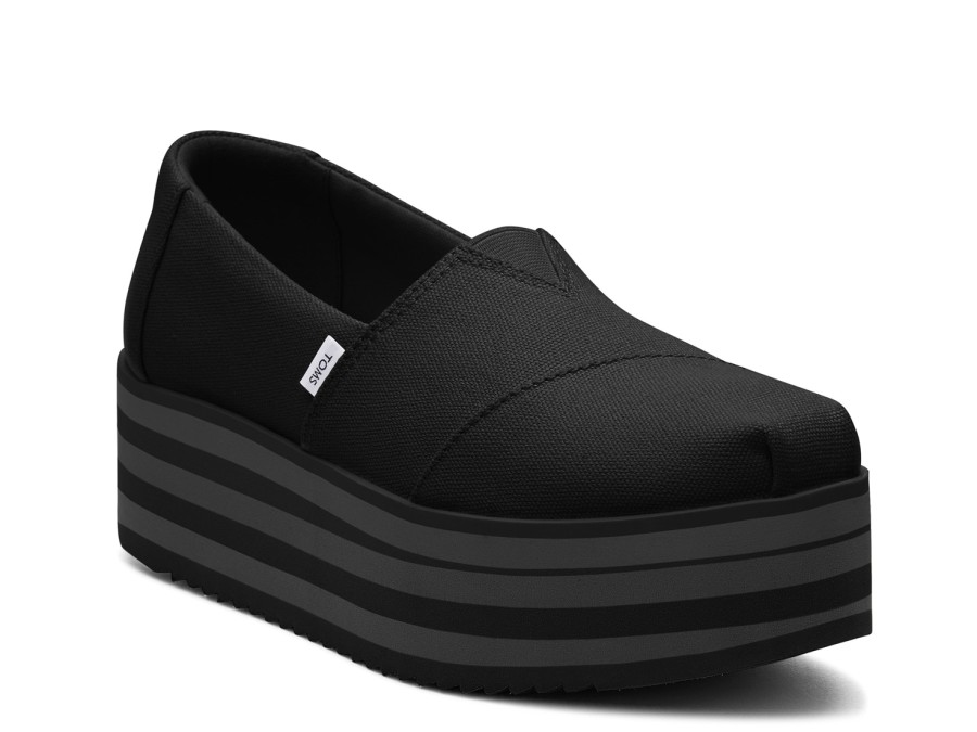 New TOMS Alp Midform Platform Slip-On Black