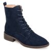 Best Journee Collection Vienna Combat Boot Navy