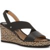 Clearance Adrienne Vittadini Bandelle Wedge Sandal Black