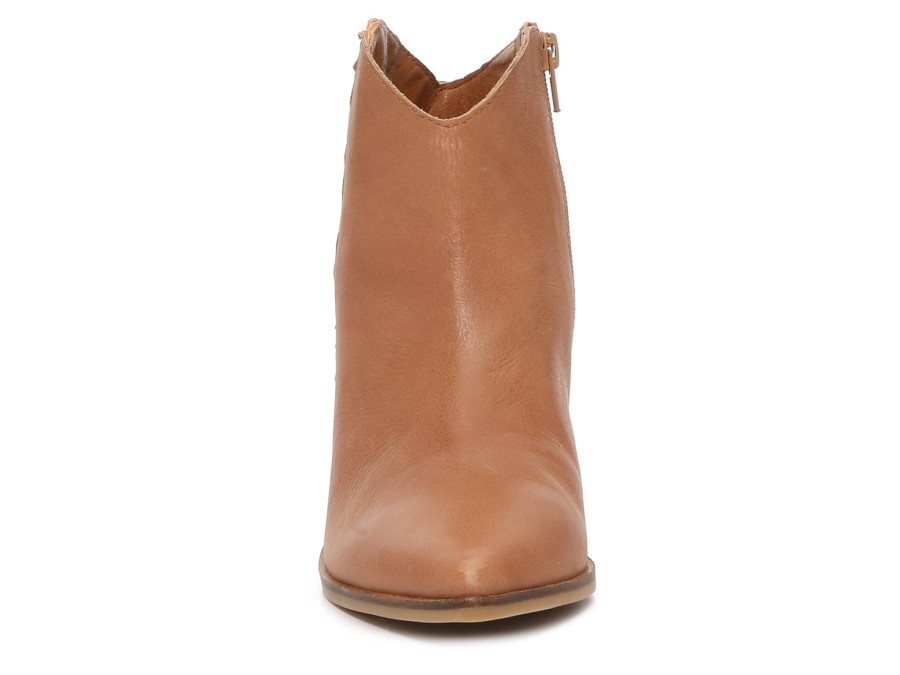 New Lucky Brand Cosmio Western Bootie Brown