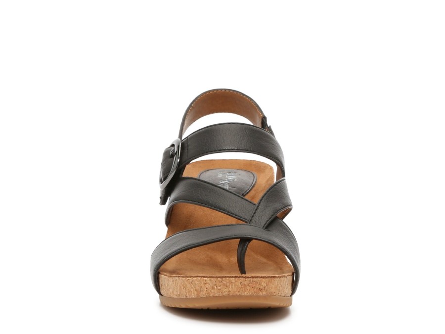 New Eurosoft Evelyn Wedge Sandal Black