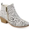 Hot Journee Collection Rebel Bootie Black/White Leopard