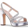 New Nina Scarla Platform Sandal Silver Metallic