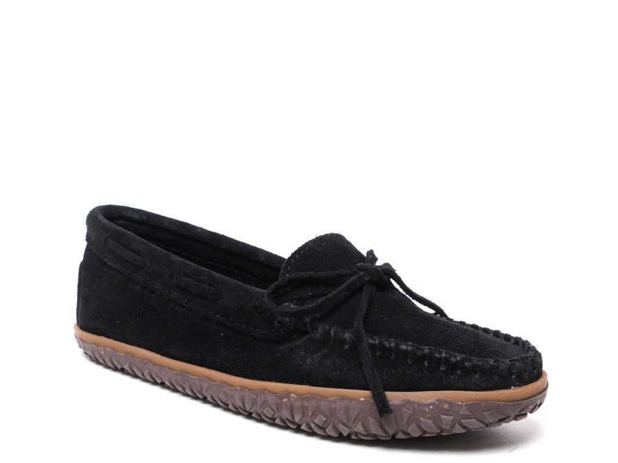 Wholesale Minnetonka Tie Tread Slipper Black