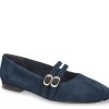 Online Bella Vita Daven Mary Jane Flat Navy Suede