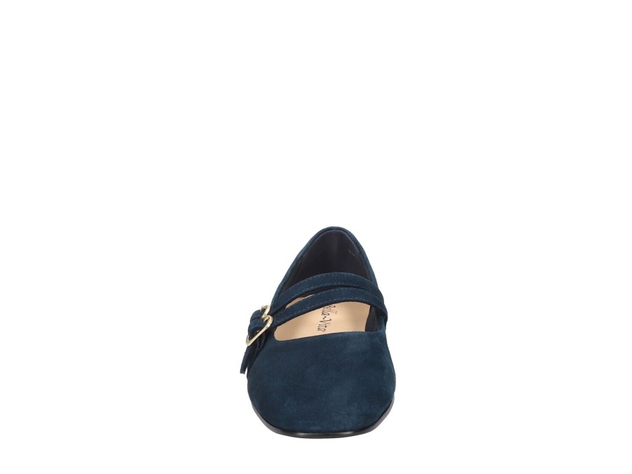 Online Bella Vita Daven Mary Jane Flat Navy Suede