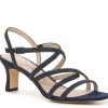 Hot Nina Bloom Sandal Navy Rhinestone