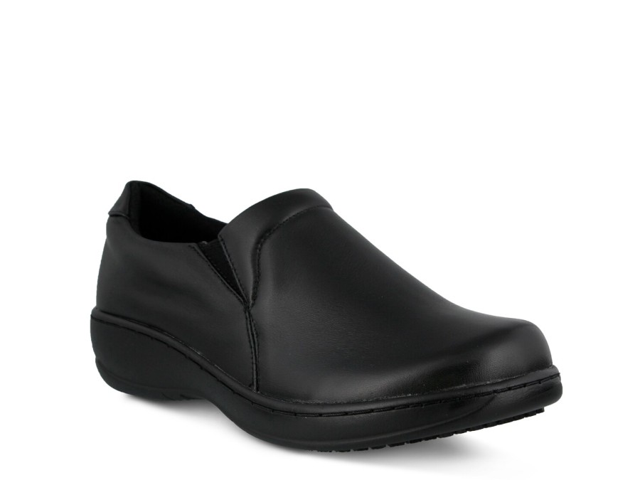 New Spring Step Woolin Work Clog Black