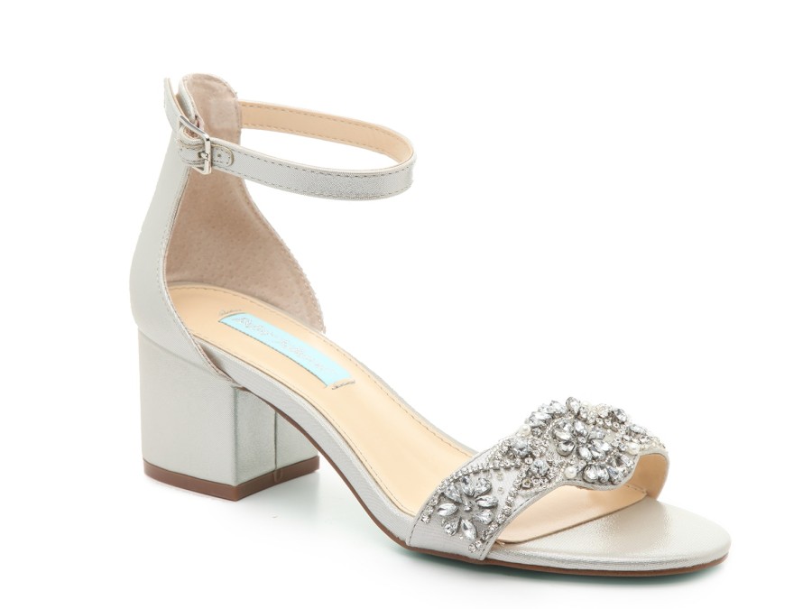 Clearance Betsey Johnson Mel Sandal Silver Metallic