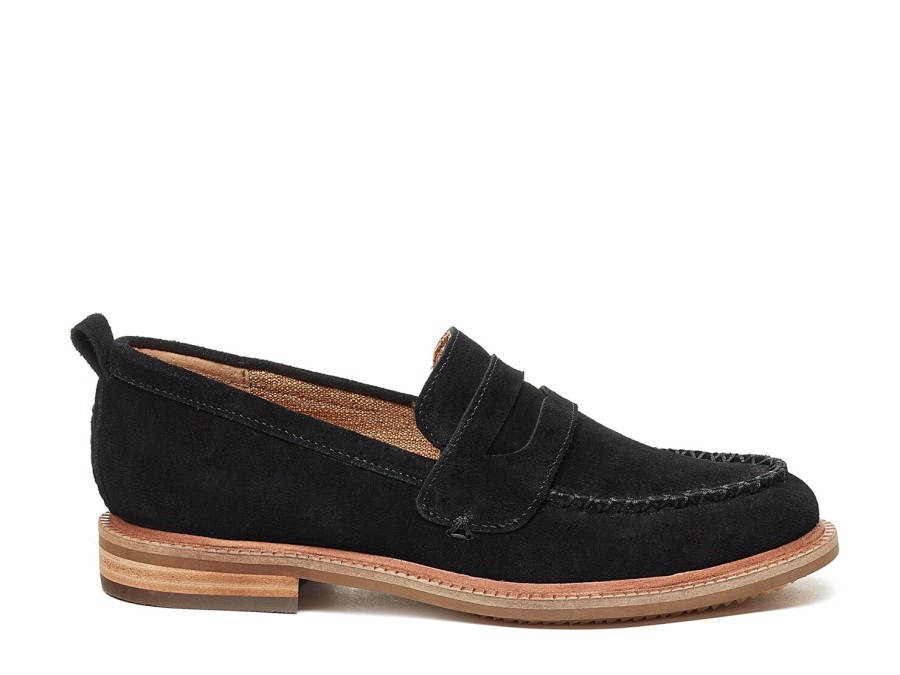 Clearance Kelsi Dagger Brooklyn Lens Loafer Black Suede