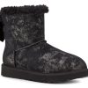 Hot UGG Bailey Bow Mini Glimmer Bootie Black/Silver