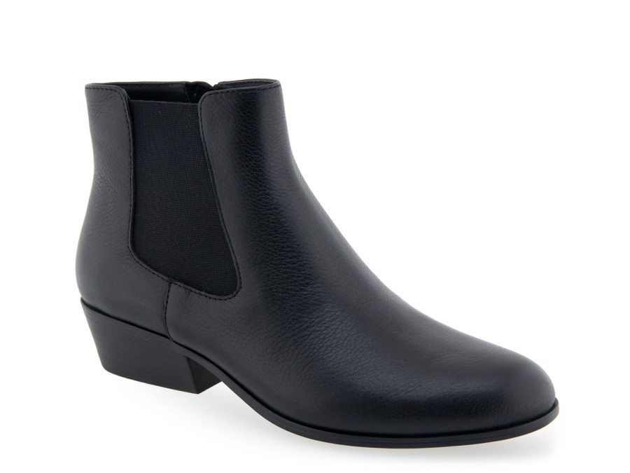 Hot Aerosoles Cerros Bootie Black Leather