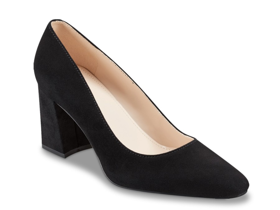 New Marc Fisher Keri Wide Pump Black