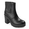 Wholesale Journee Collection Riplee Platform Bootie Black