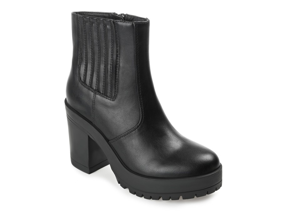 Wholesale Journee Collection Riplee Platform Bootie Black