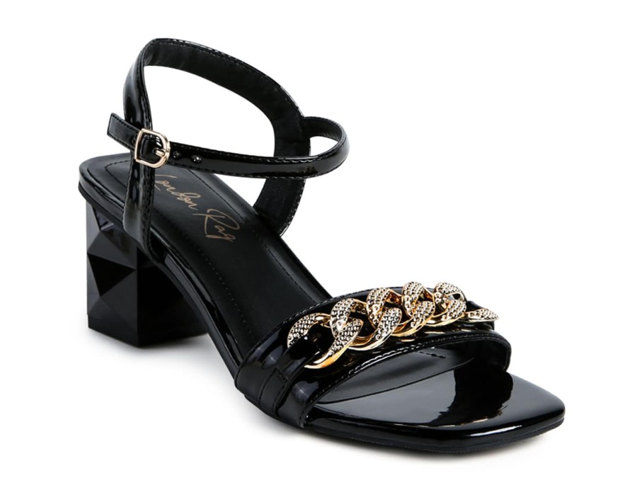 Best London Rag Illusion Sandal Black