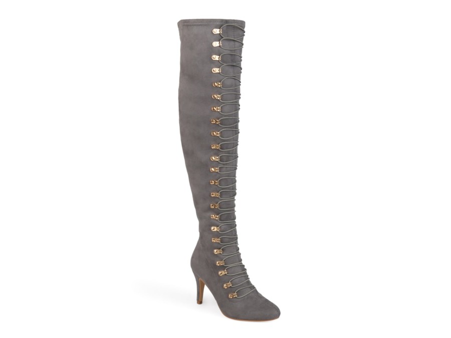 Wholesale Journee Collection Trill Thigh High Boot Grey