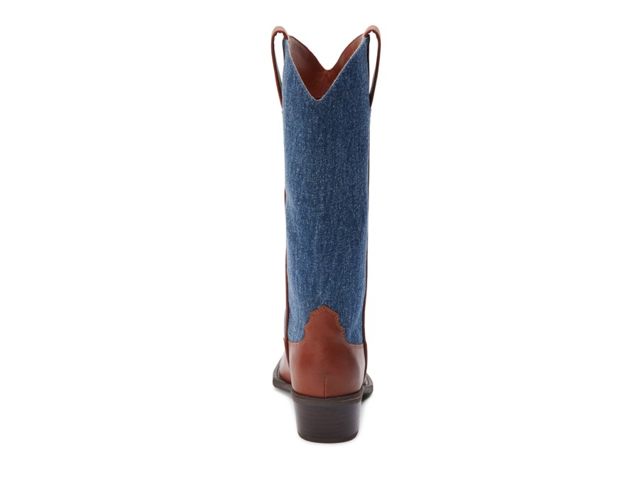 Clearance Coconuts Banks Western Boot Indigo Denim