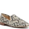 Clearance Rag & Co Julia Loafer Off White/Black Snake Print Leather