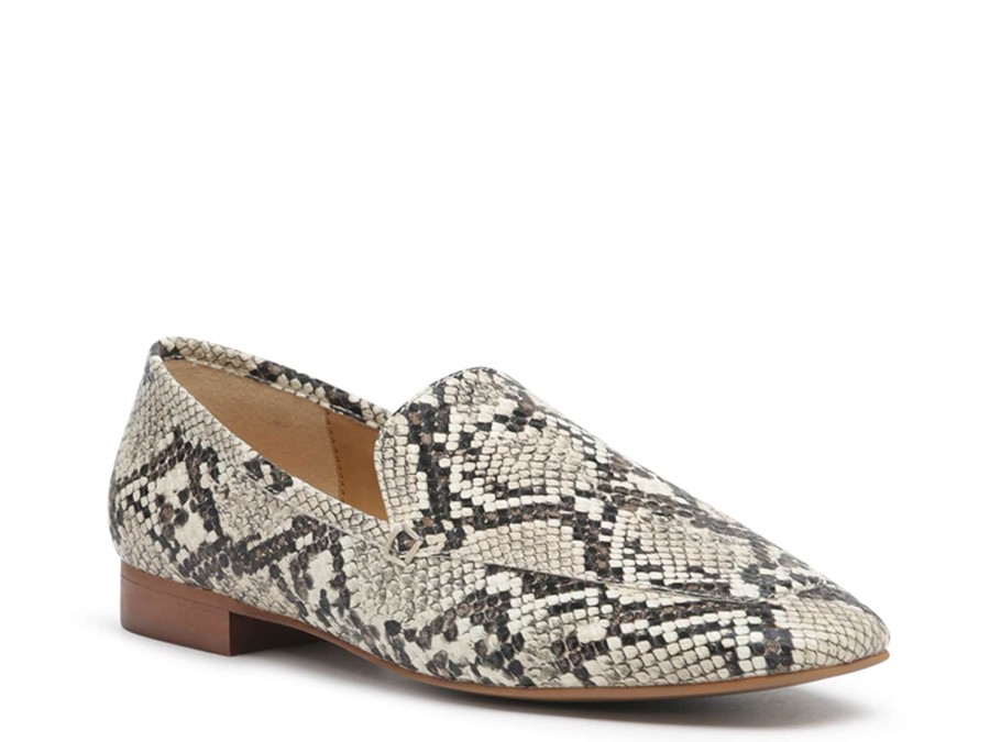 Clearance Rag & Co Julia Loafer Off White/Black Snake Print Leather