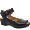 Clearance Dansko Tiana Wedge Sandal Black