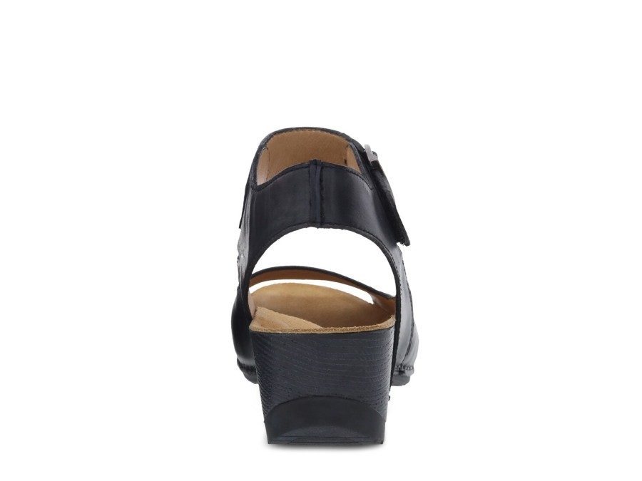 Clearance Dansko Tiana Wedge Sandal Black