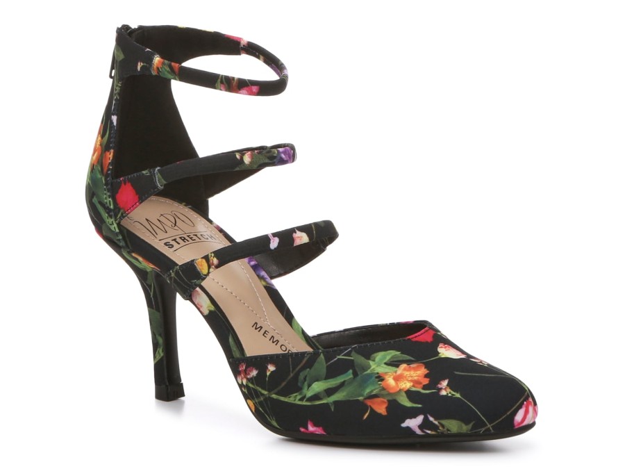 Online Impo Tadesha Pump Black/Multicolor Floral Print