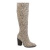 Hot Journee Collection Kyllie Extra Wide Calf Boot Light Brown/Black Cheetah Print