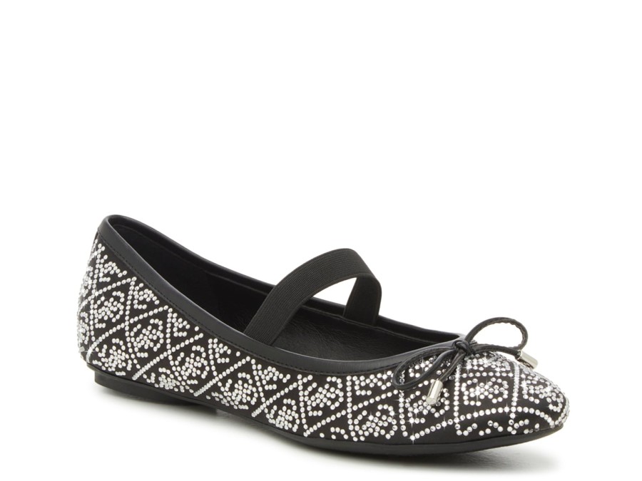 Best Guess Kairoe Mary Jane Flat Black/Silver