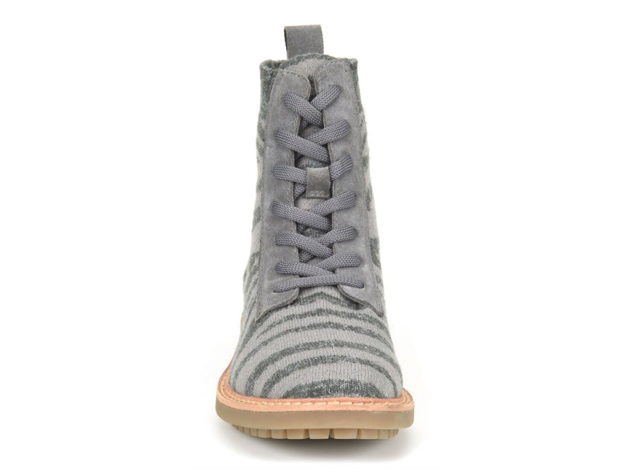 Online Sofft Landee Combat Boot Grey Zebra Print