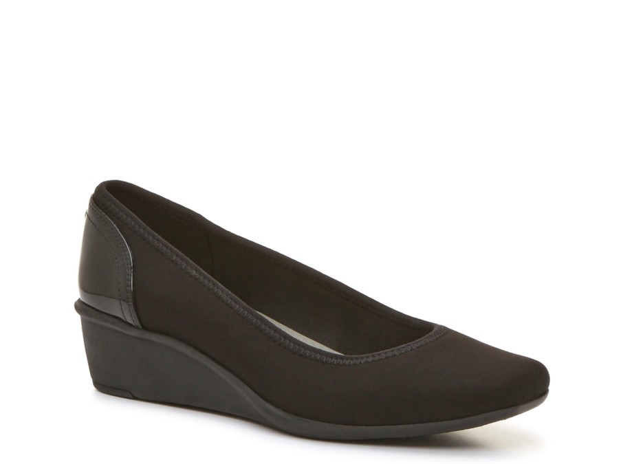 New Anne Klein Winner Wedge Pump Black