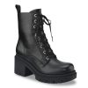 Best Guess Juel Combat Boot Black