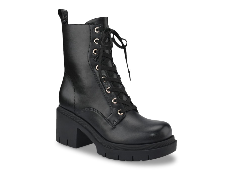 Best Guess Juel Combat Boot Black